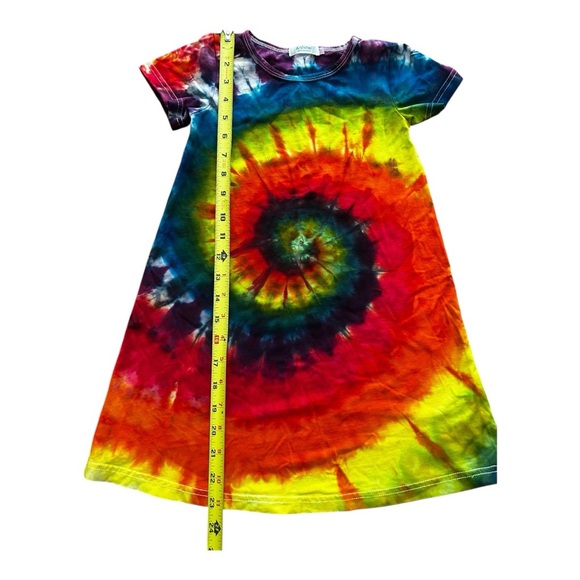 Arshiner spiral tie dye hippie girls dress Size 3-4 year old - Picture 3 of 6